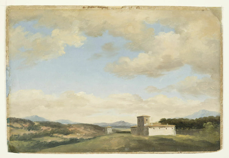 À la villa Borghèse : arbres et fabriques - Pierre de Valenciennes