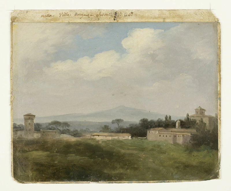 À la villa Borghèse : les maisons roses - Pierre de Valenciennes