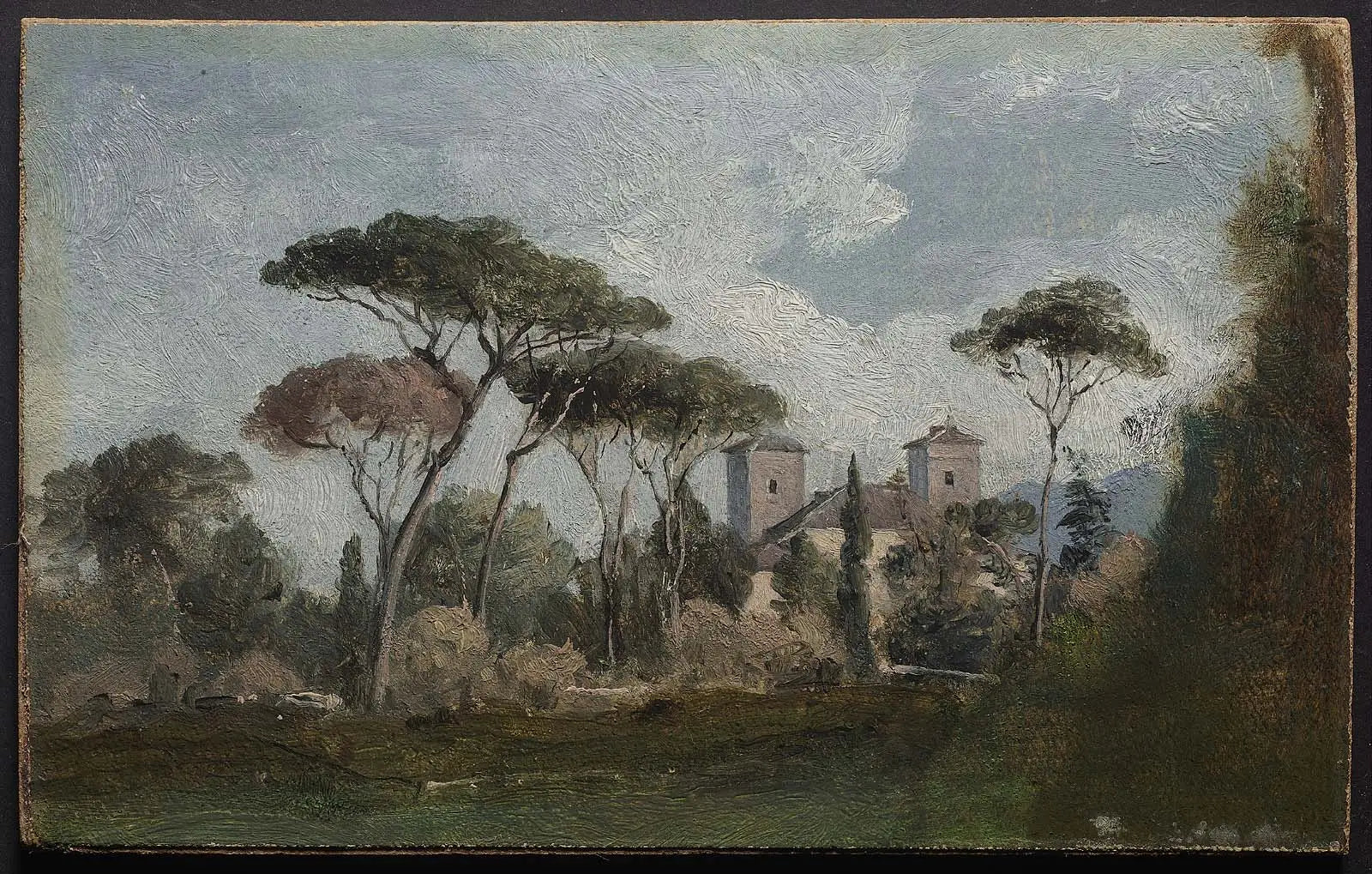 Villa Borghèse, Rome - George Inness image 1 copie de tableau peinte à la main
