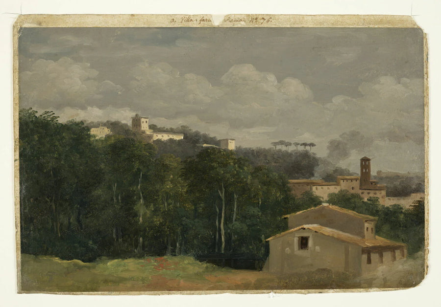 À la villa Farnèse : les maisons parmi les arbres - Pierre de Valenciennes