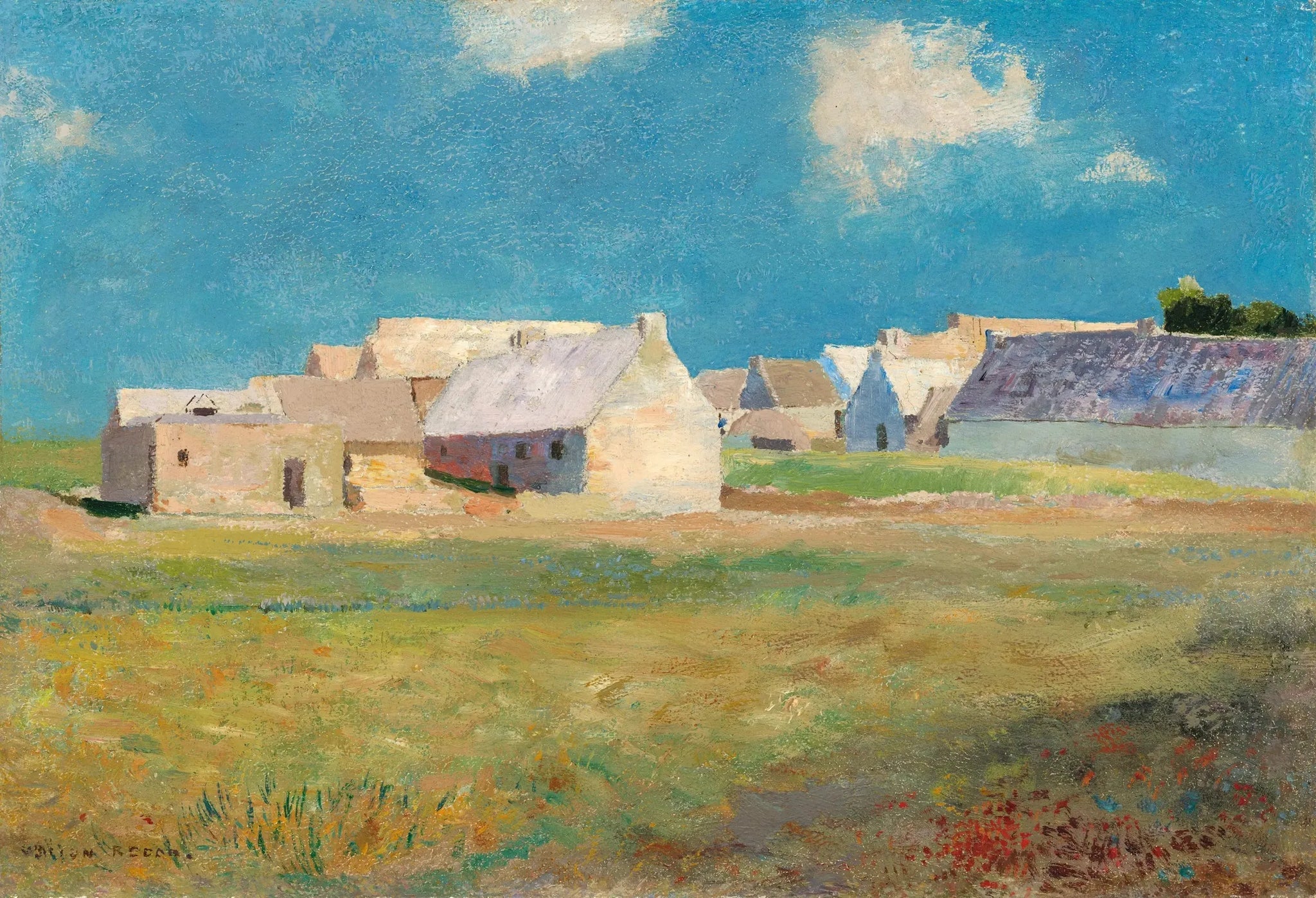 Village breton - Odilon Redon image 1 copie de tableau peinte à la main
