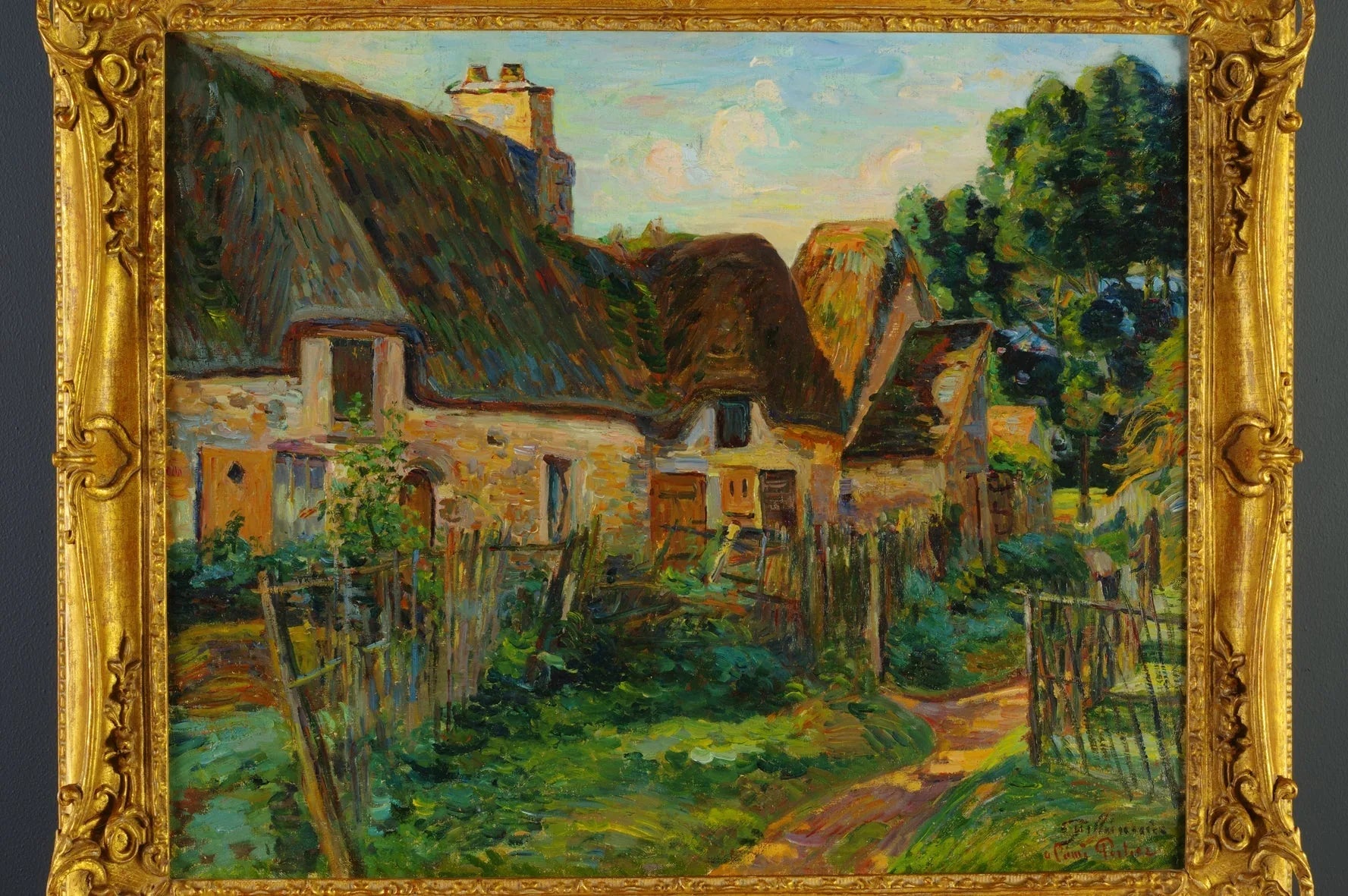 Village en Île-de-France - Armand Guillaumin image 1 reproduction de peinture à l’huile