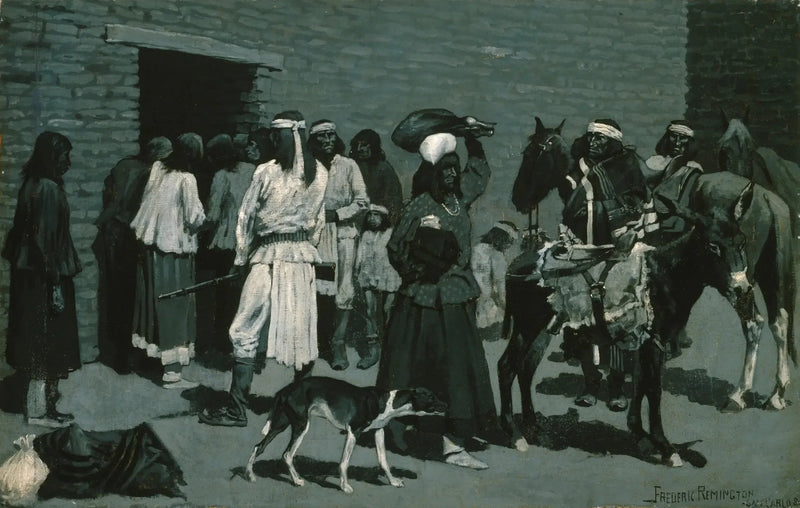 Village indien Pueblo - Frederic Remington