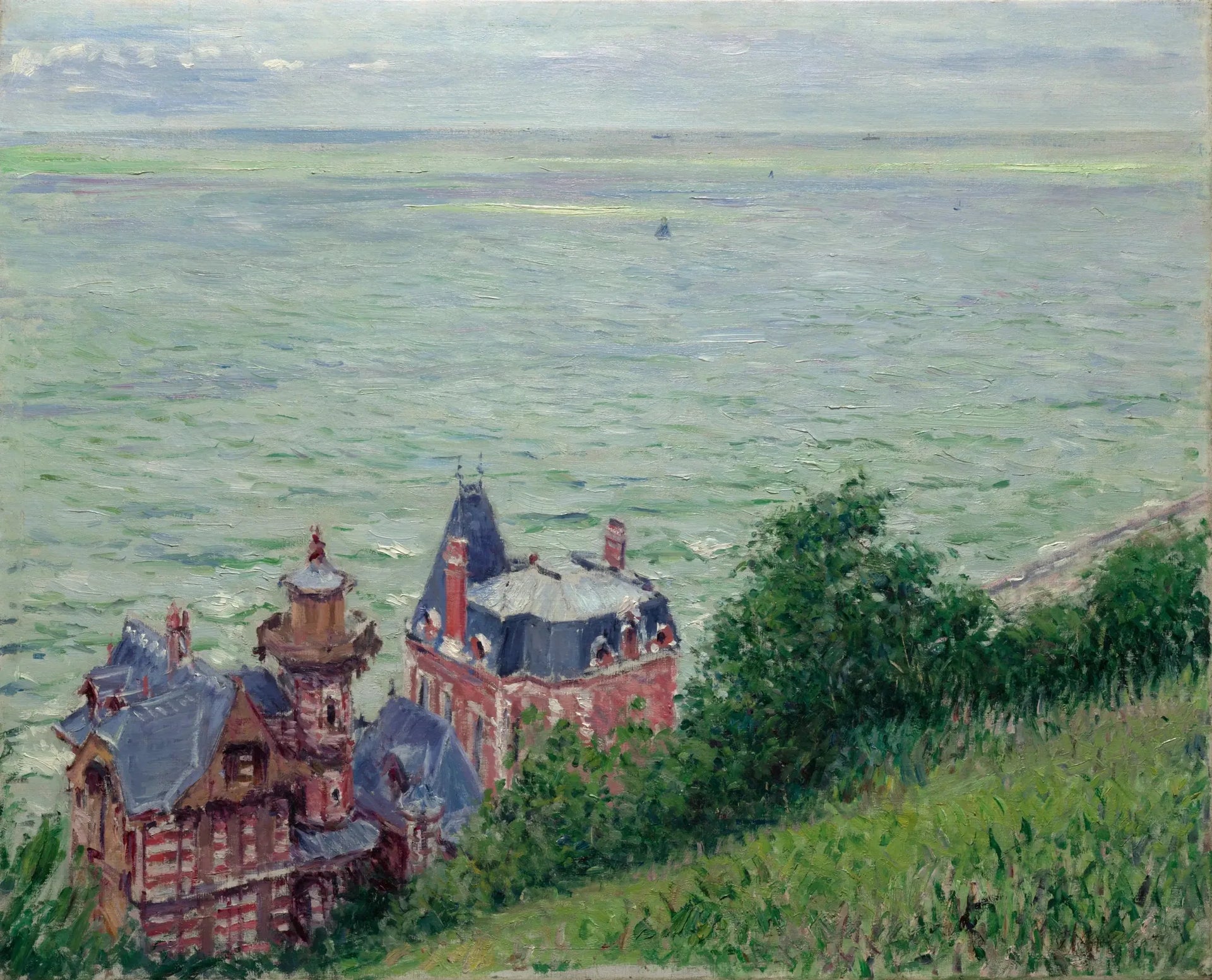 Villas à Trouville - Gustave Caillebotte image 1 reproduction de peinture à l’huile