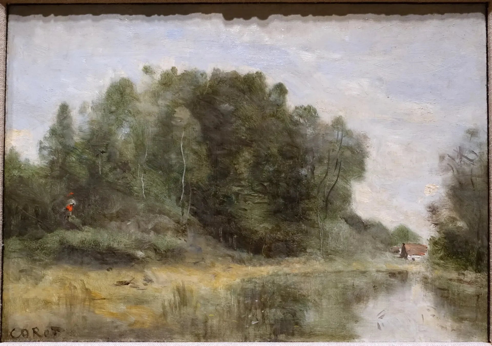 Ville d'Avray - au bord de l'étang - Jean-Baptiste Camille Corot image 1 reproduction artisanale de tableau
