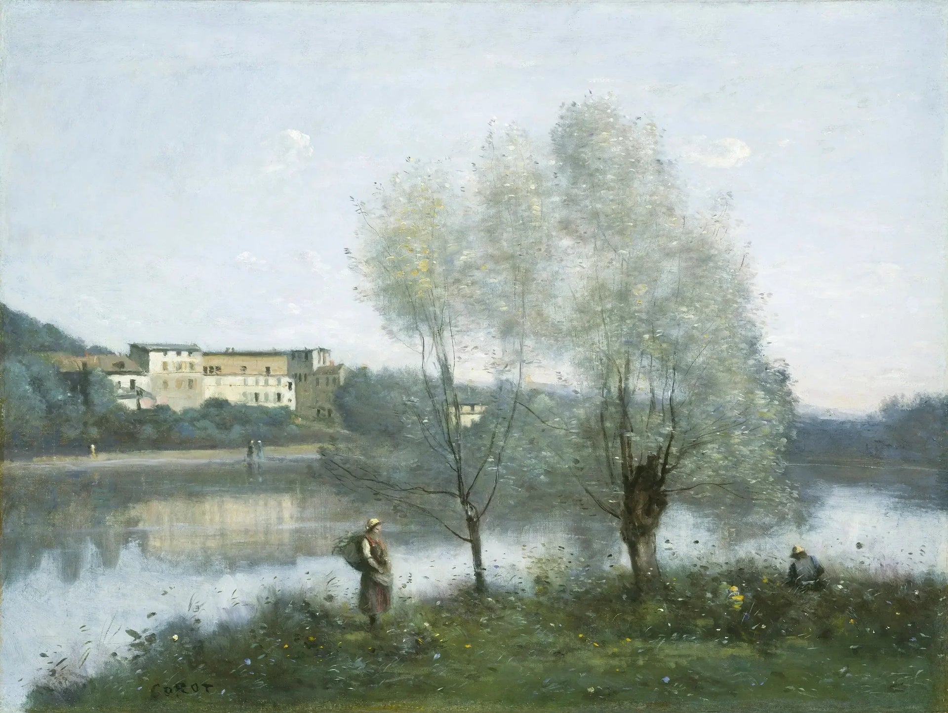 Ville-d'Avray - Jean-Baptiste Camille Corot image 1 reproduction artisanale de tableau