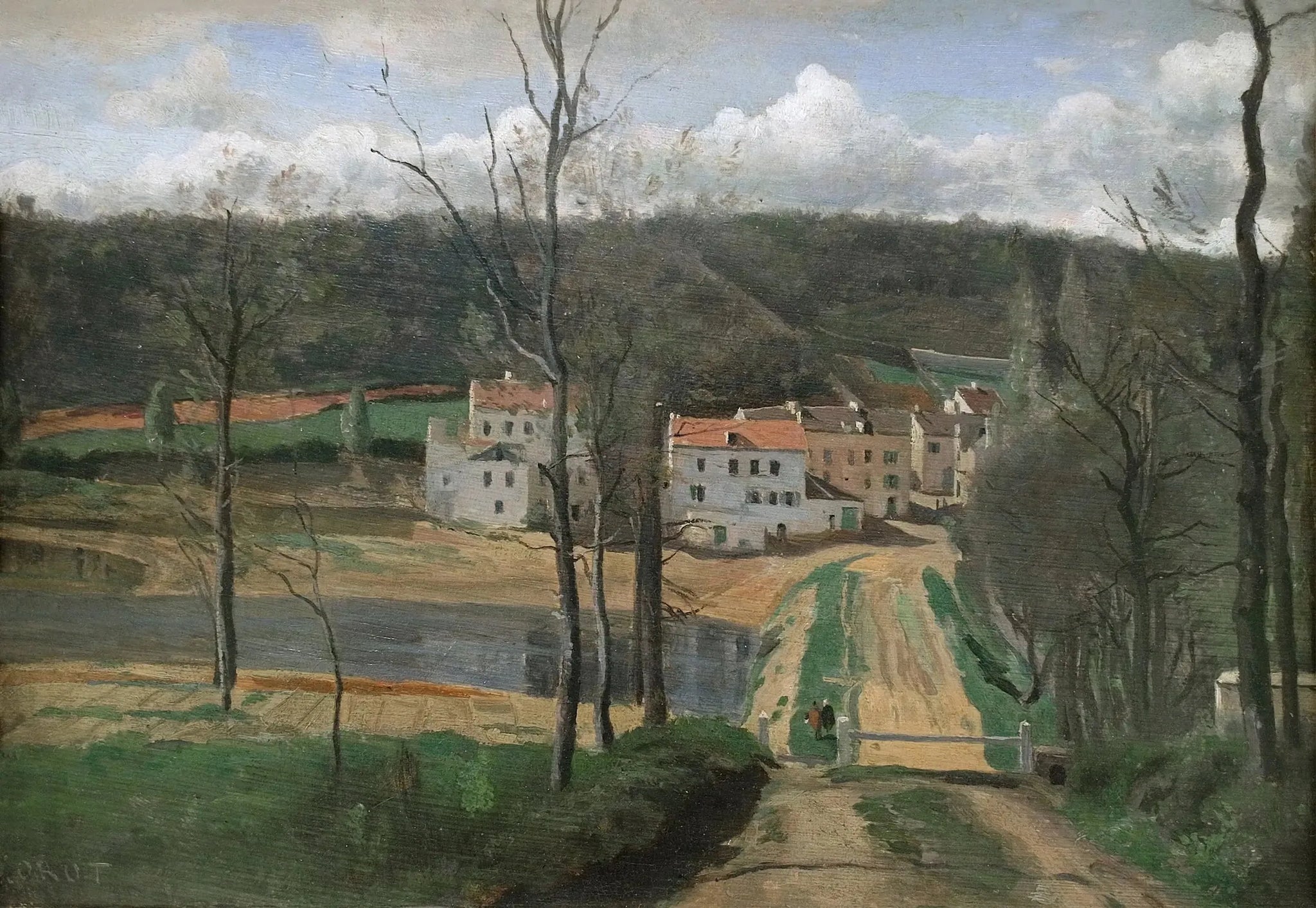 Ville-d'Avray - Jean-Baptiste Camille Corot image 1 reproduction d’œuvre d’art à l’huile