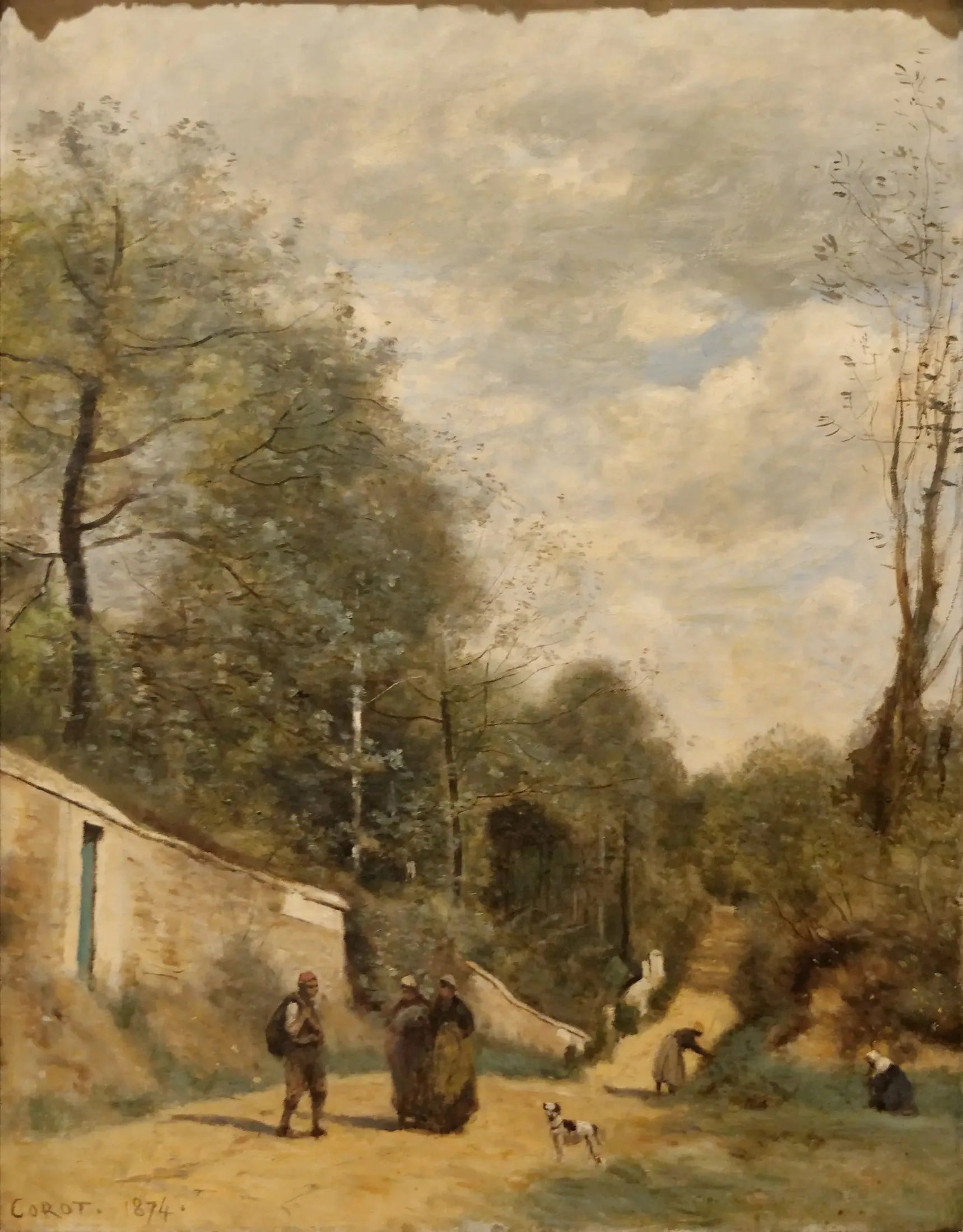 Ville-d'Avray, le chemin de la gare - Jean-Baptiste Camille Corot image 1 copie de tableau peinte à la main