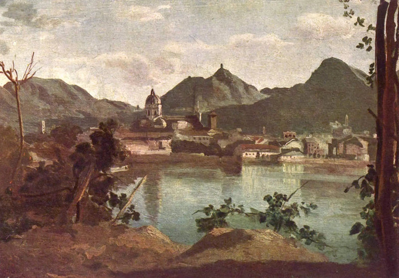 Ville et lac de Côme - Jean-Baptiste Camille Corot