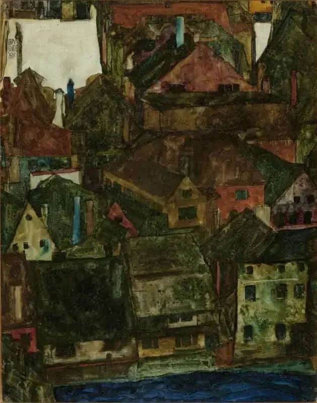 Ville morte - Egon Schiele image 1 tableau peint à l’huile sur toile