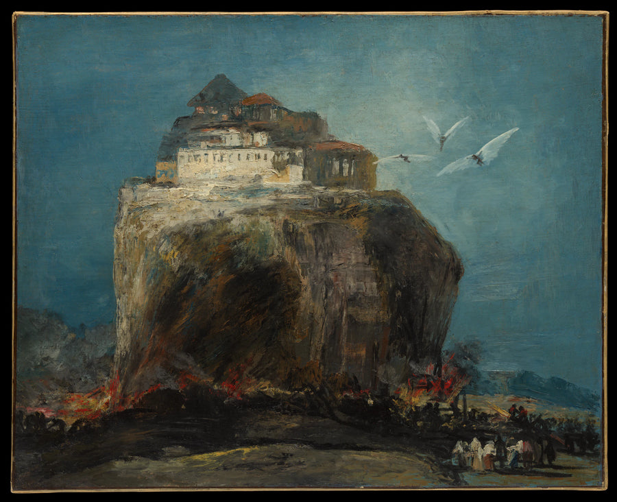 Une ville sur un rocher - Goya
