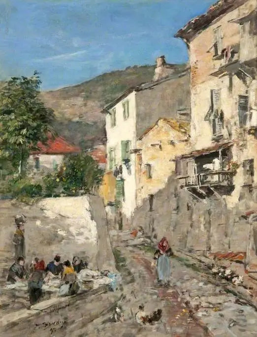 Villefranche - Eugène Boudin image 1 reproduction de peinture à l’huile