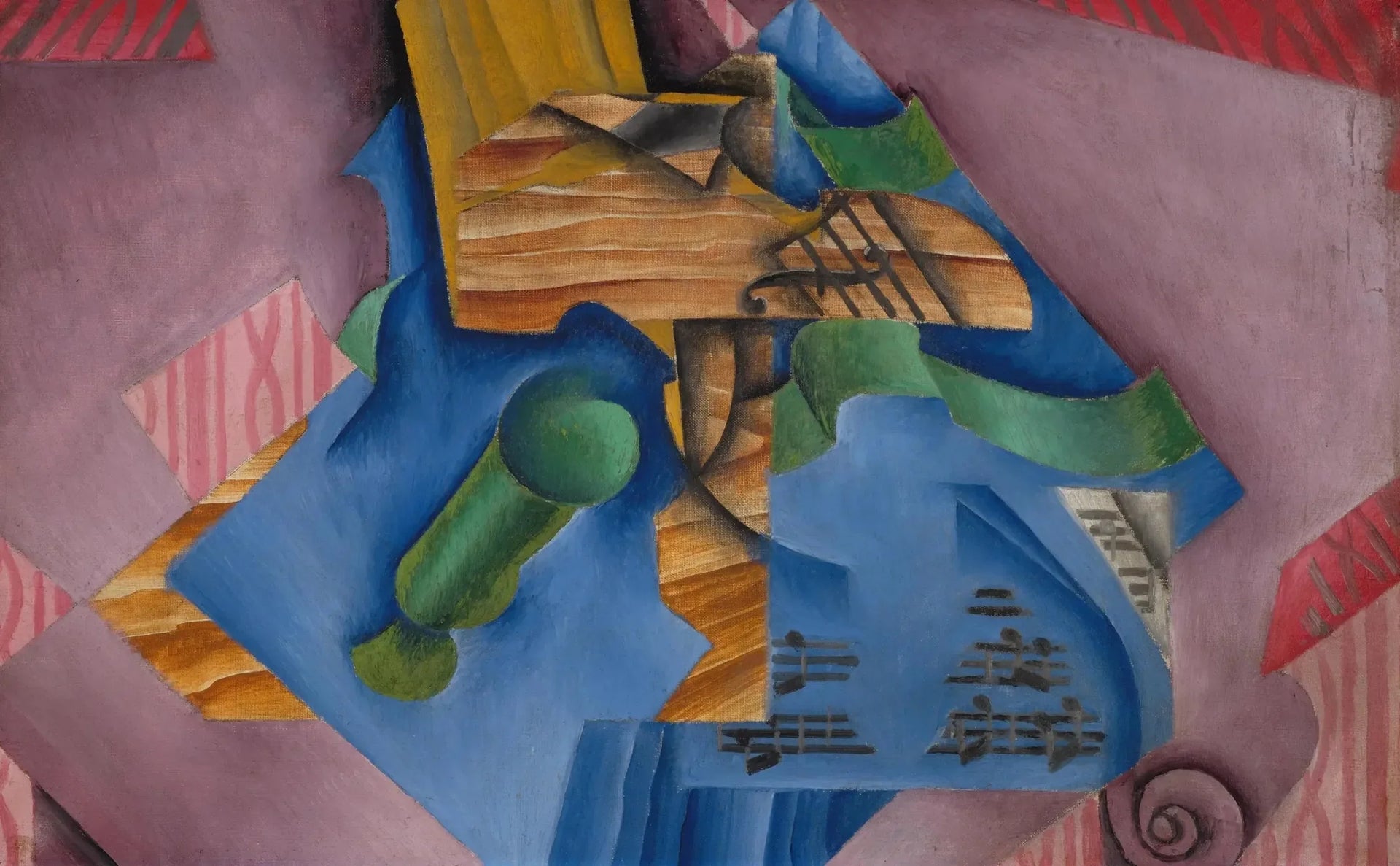 Violon et verre - Juan Gris image 1 reproduction de peinture à l’huile