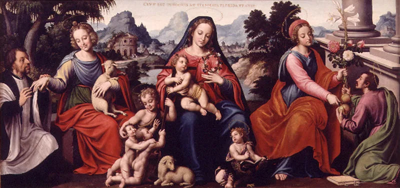 Virgen del Venerable Agnesio - Juan de Juanes image 1 reproduction de peinture à l’huile