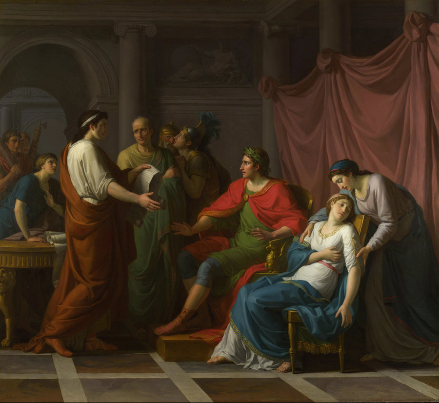 Virgile lisant l'Énéide à Auguste et Octavie - Jean-Joseph Taillasson