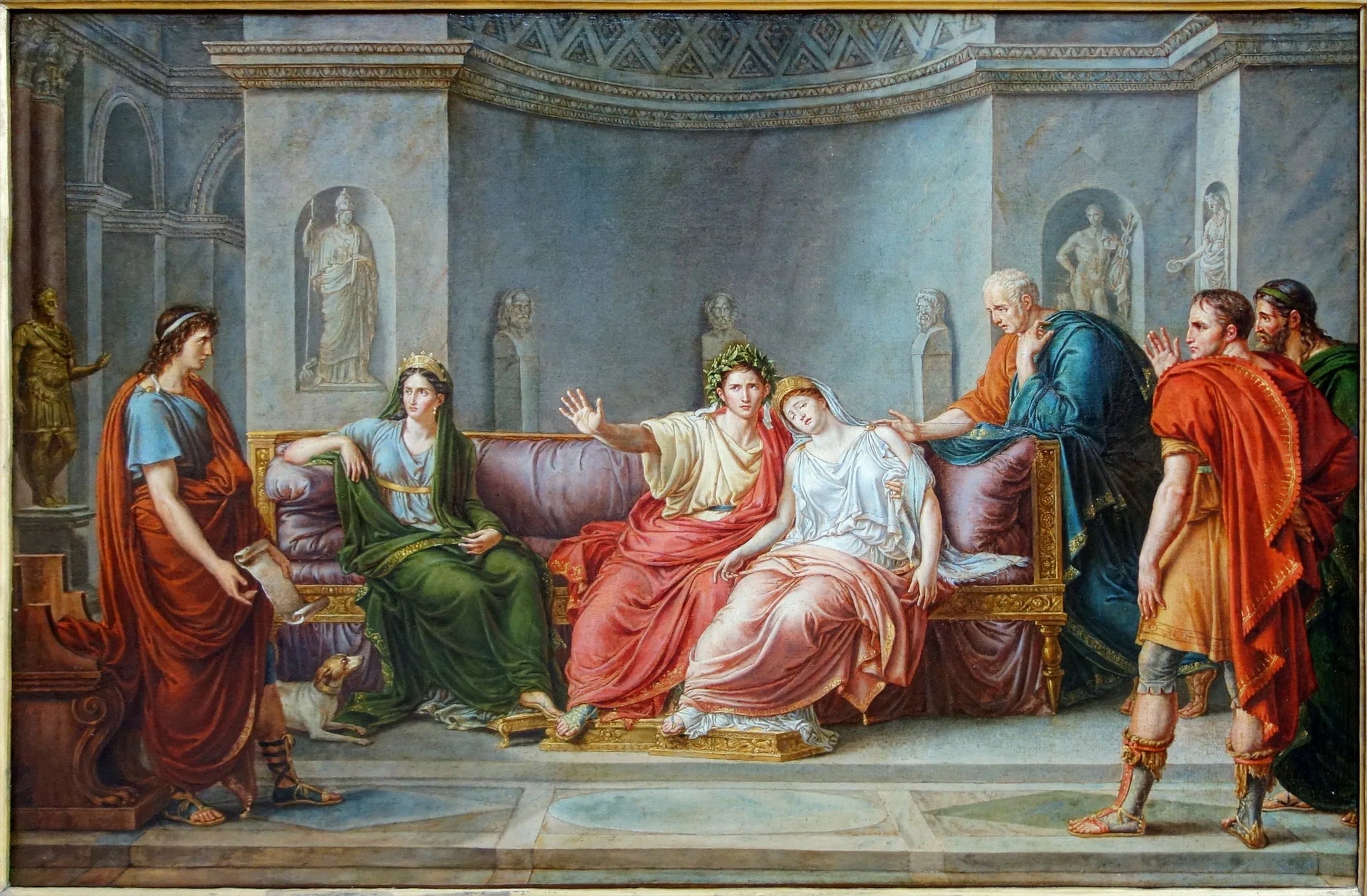 Virgile lisant l'Enéïde devant Auguste et Livie - Jean-Baptiste Wicar image 1 reproduction artisanale de tableau