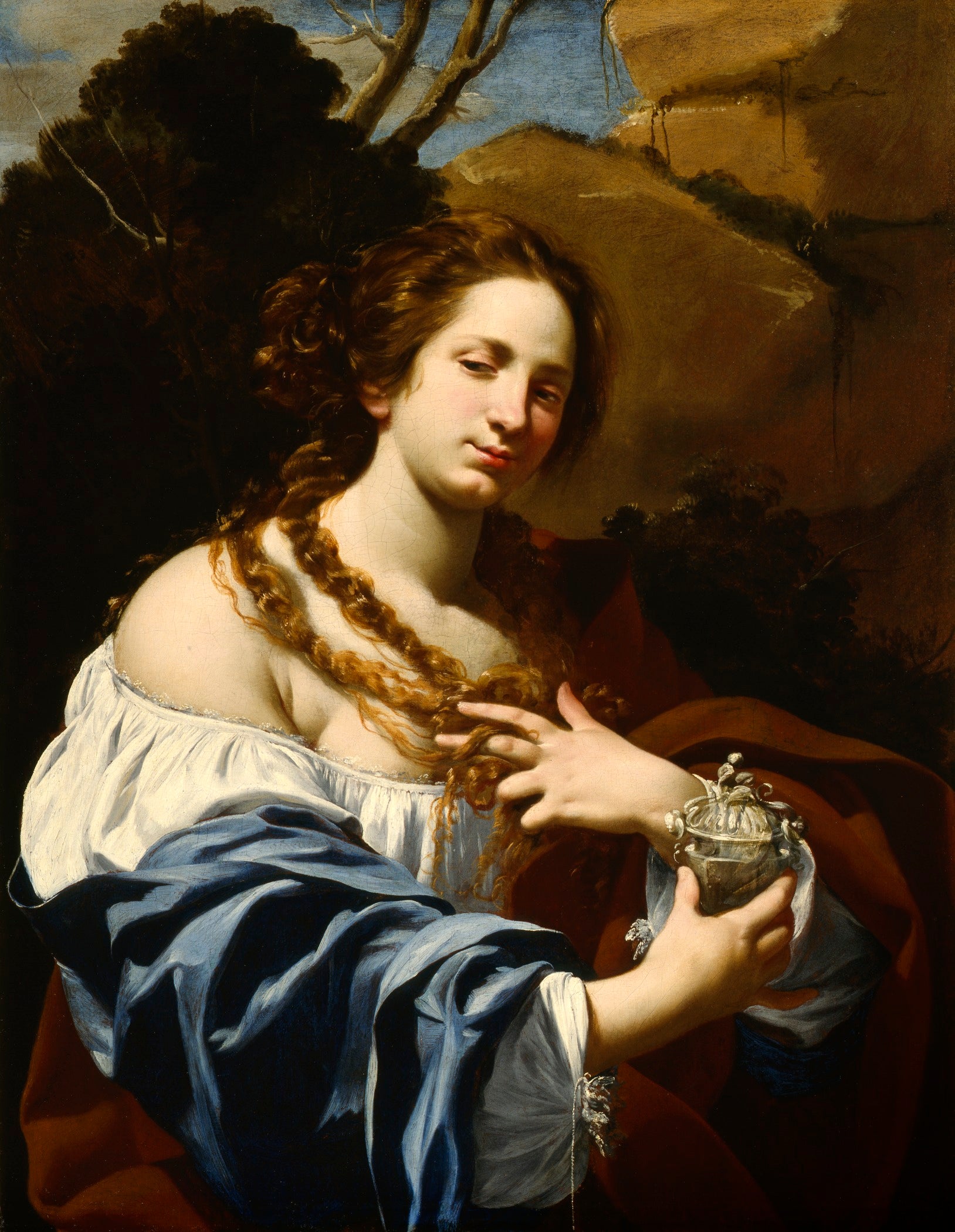 Virginia Vezzi, épouse de l'artiste, et Marie Madeleine - Simon Vouet image 1 reproduction artisanale de tableau