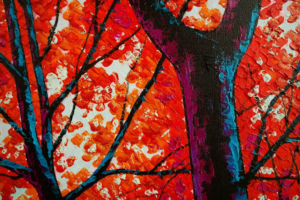 Visage d'Automne | 150 x 100 cm image 6 tableau peint à l’huile sur toile