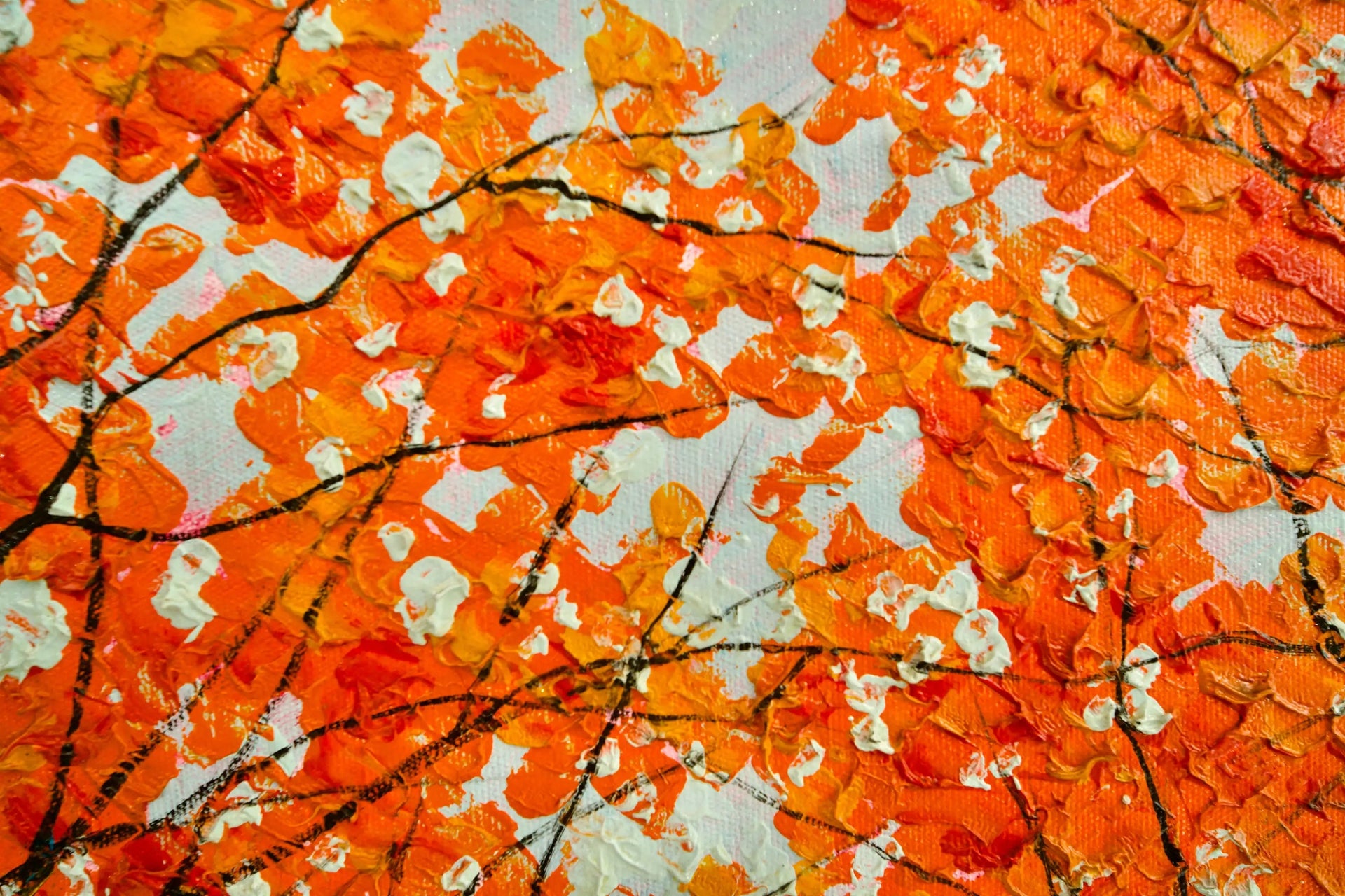 Visage d'Automne | 150 x 100 cm image 7 reproduction artisanale de tableau