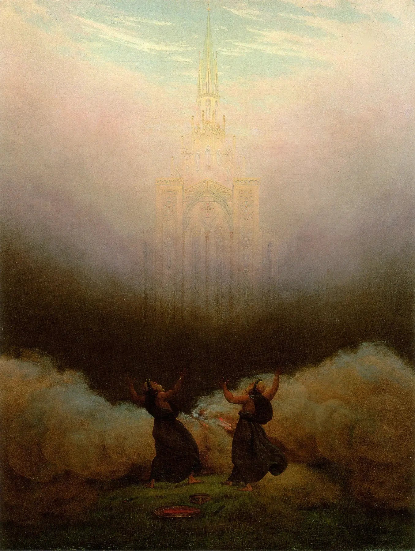 Vision de l'Église chrétienne - Caspar David Friedrich image 1 reproduction de peinture à l’huile