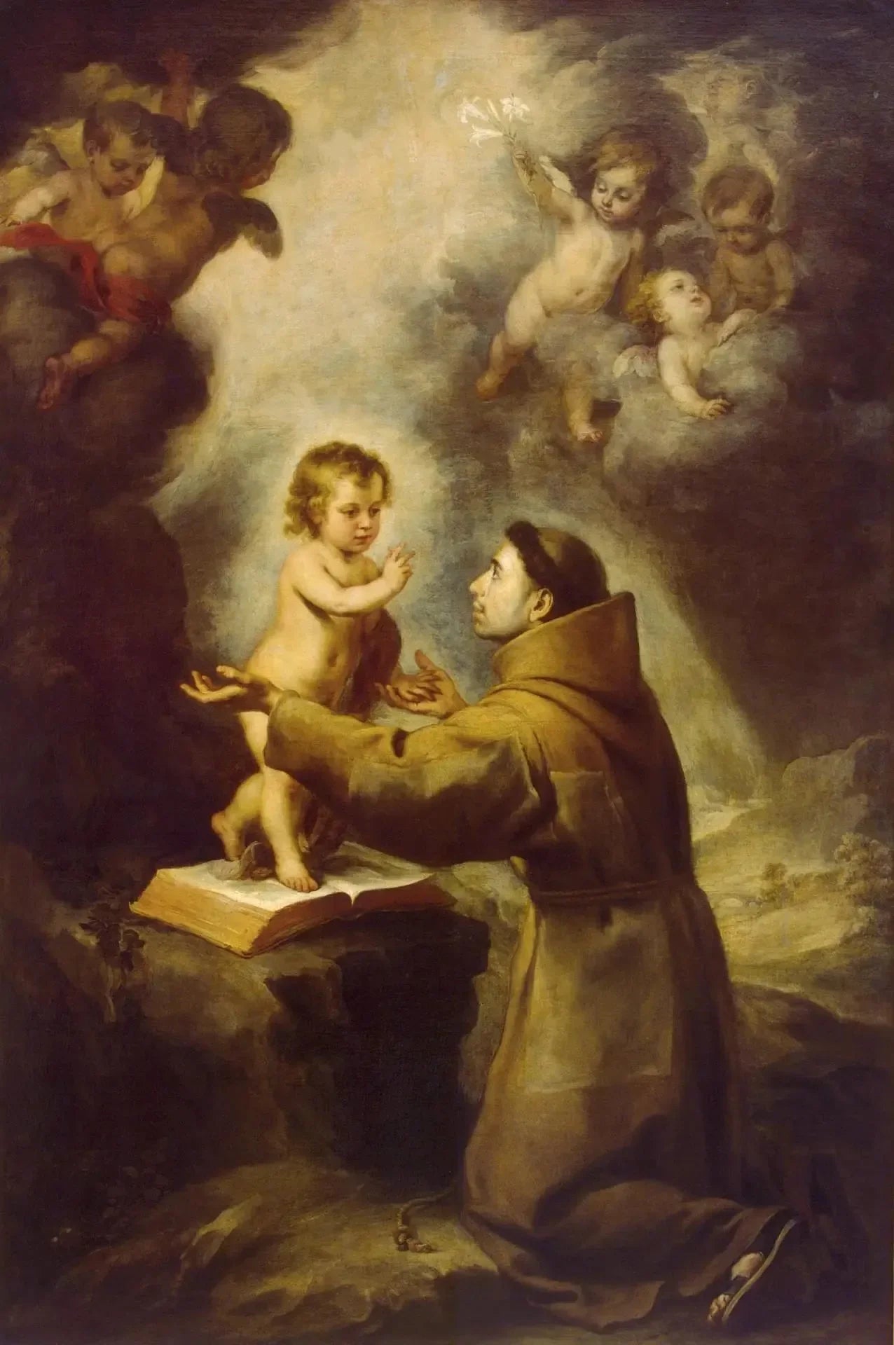 Vision de saint Antoine de Padoue - Bartolomé Esteban Murillo image 1 tableau peint à l’huile sur toile