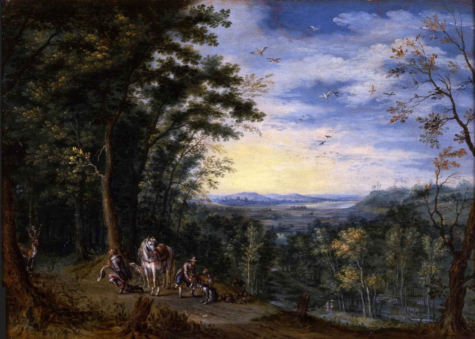 Vision de saint Hubert - Jan Brueghel le Jeune image 1 copie de tableau peinte à la main