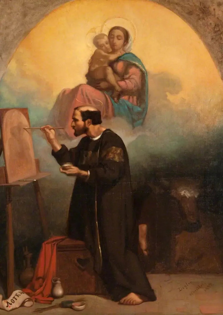 Vision de Saint Luc (copie de Jules-Claude Ziegler) - James Abbott McNeill Whistler image 1 reproduction de peinture à l’huile