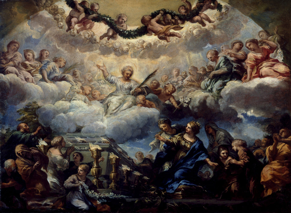Vision de sainte Constantia devant le tombeau des saintes Agnès et Émérentienne - Pietro da Cortona - Alpha Reproduction