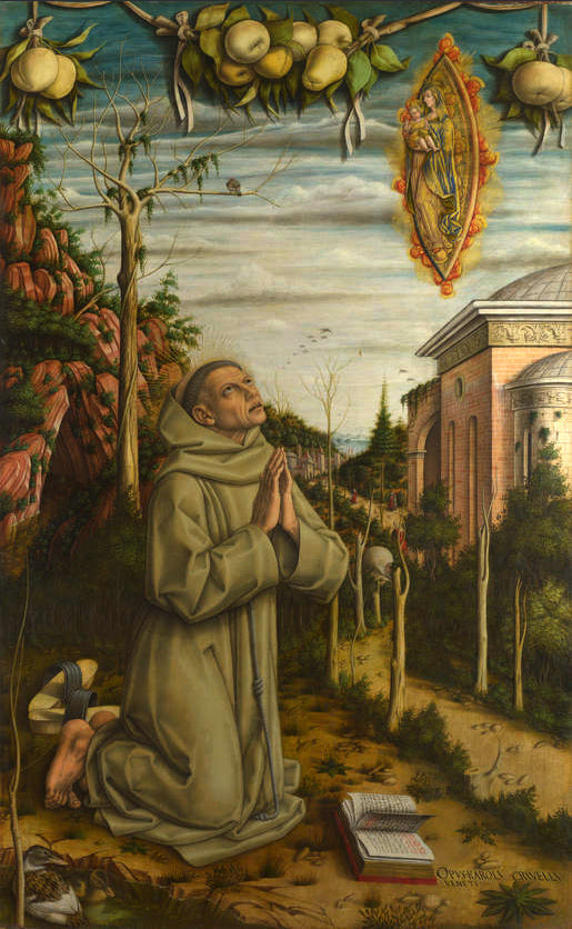 Vision du bienheureux Gabriele Ferretti - Carlo Crivelli image 1 tableau peint à l’huile sur toile