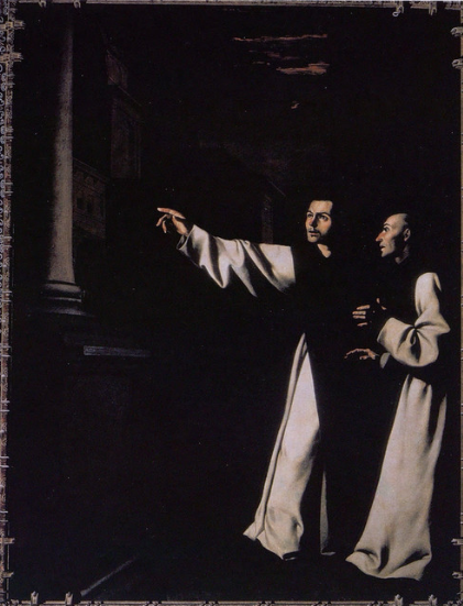 Vision prémonitoire du frère Pedro de Salamanque - Francisco de Zurbarán image 1 tableau peint à l’huile sur toile
