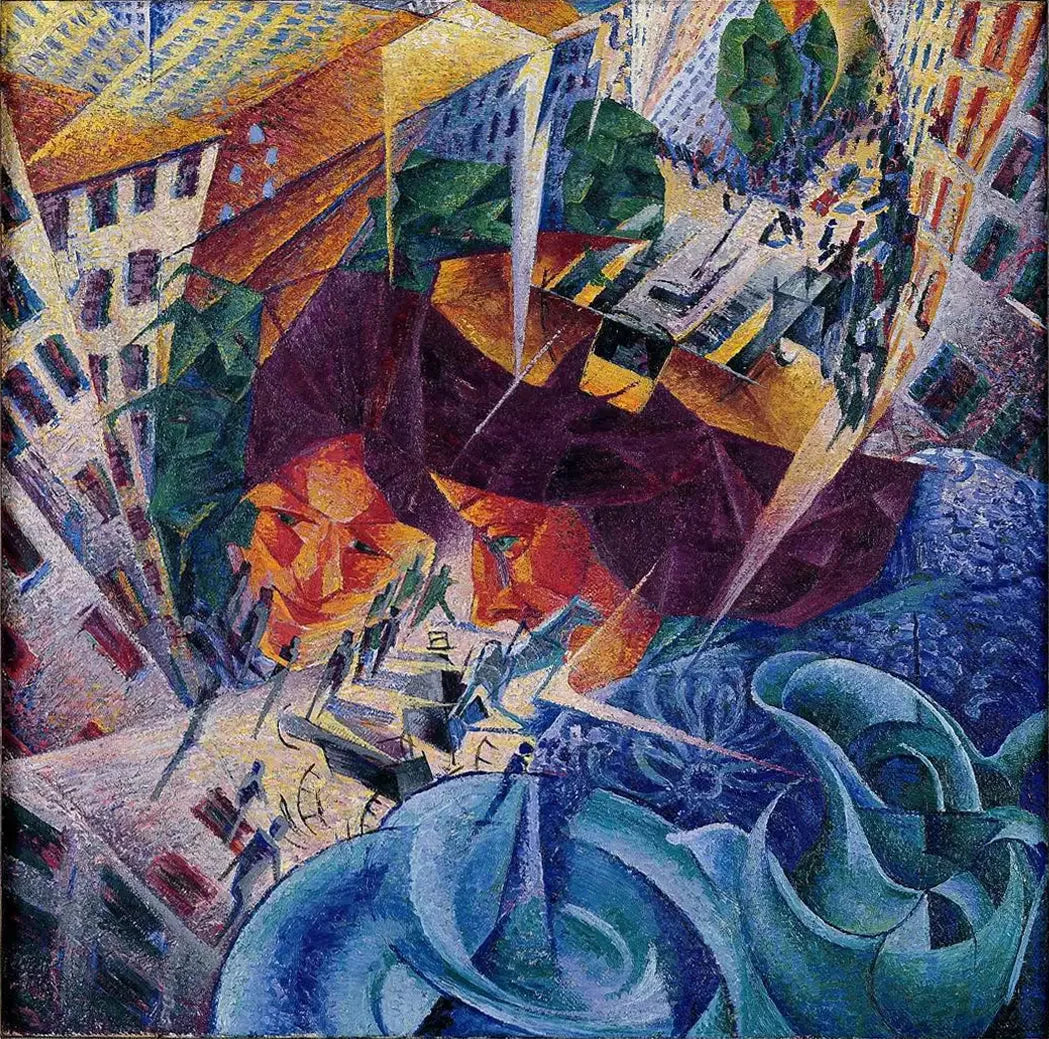 Visions simultanées - Umberto Boccioni image 1 copie de tableau peinte à la main