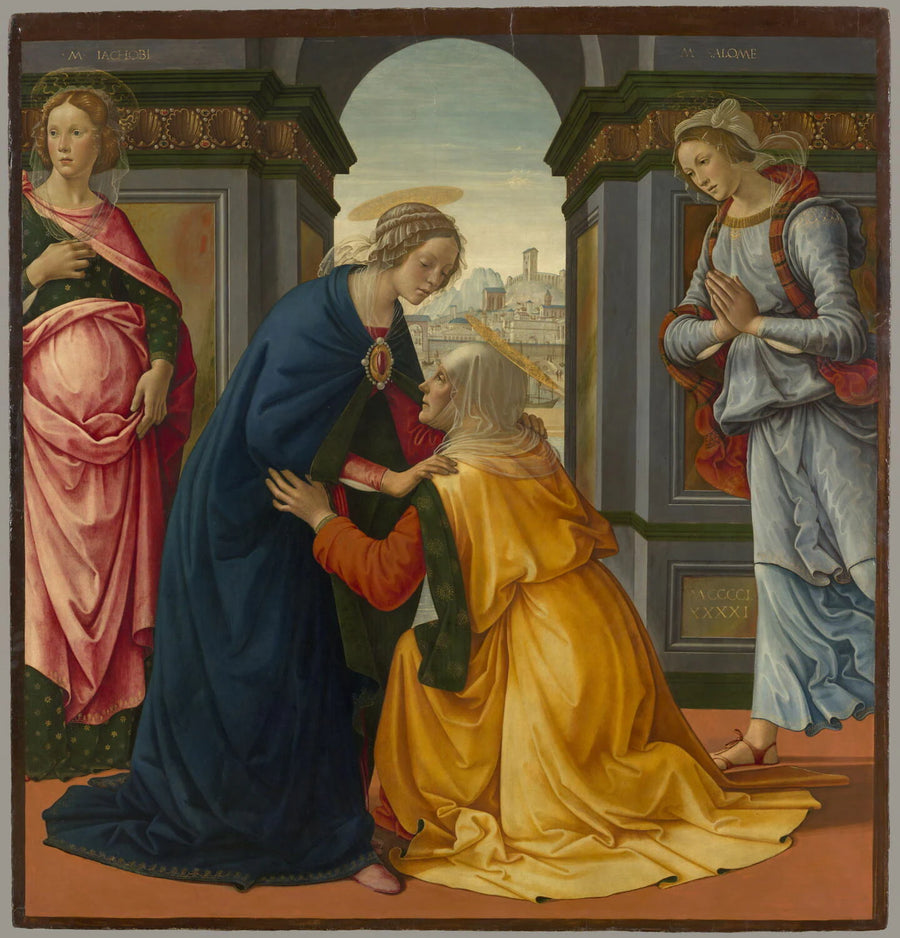 La Visitation avec Marie-Jacobie et Marie-Salomé - Ghirlandaio, Domenico (Domenico di Tommaso Bigordi, dit)