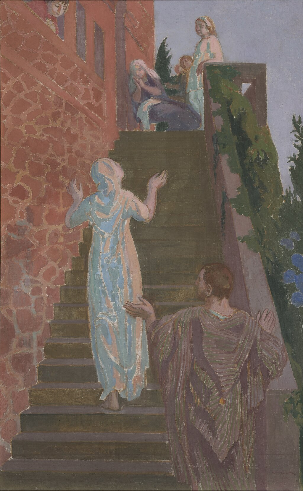 Visitation dans l'escalier de Silencio - Maurice Denis image 1 reproduction artisanale de tableau