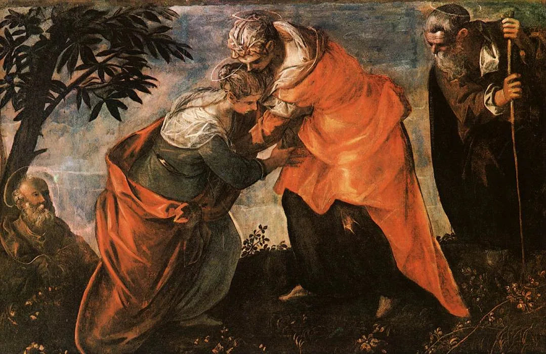 Visitation - Jacopo Tintoretto image 1 copie de tableau peinte à la main