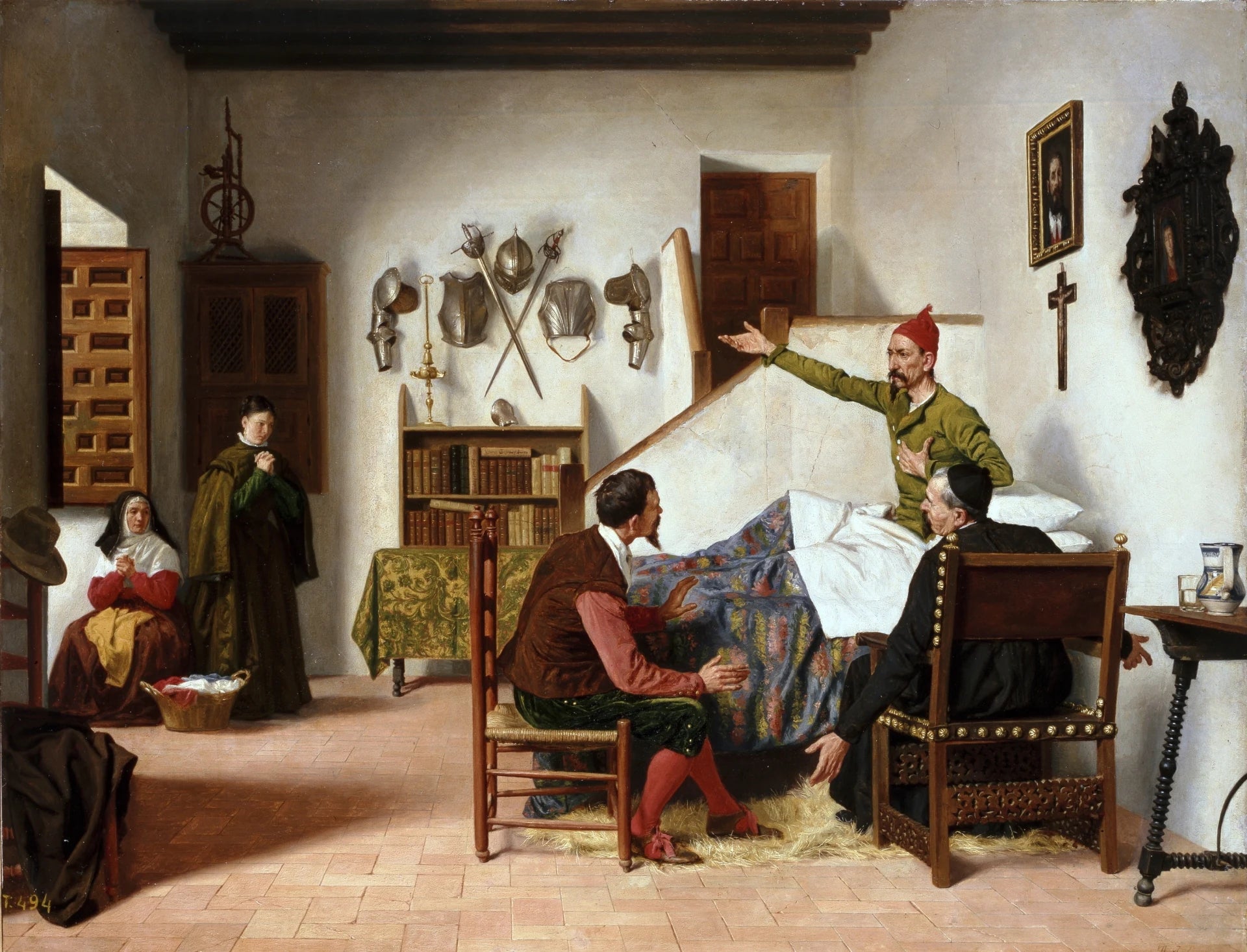 Visite du curé et du barbier à Don Quichotte - Miguel Jadraque y Sánchez