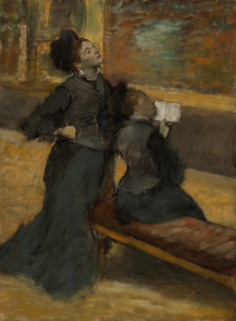 Visite d'un musée - Edgar Degas image 1 copie de tableau peinte à la main