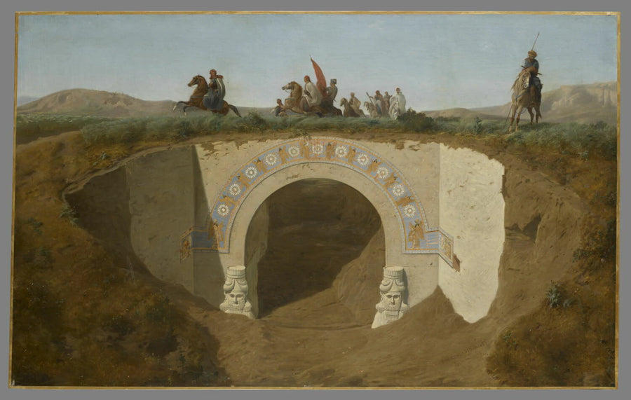 Visite du pacha de Mossoul aux fouilles de Khorsabad, ancienne Ninive - Félix Thomas
