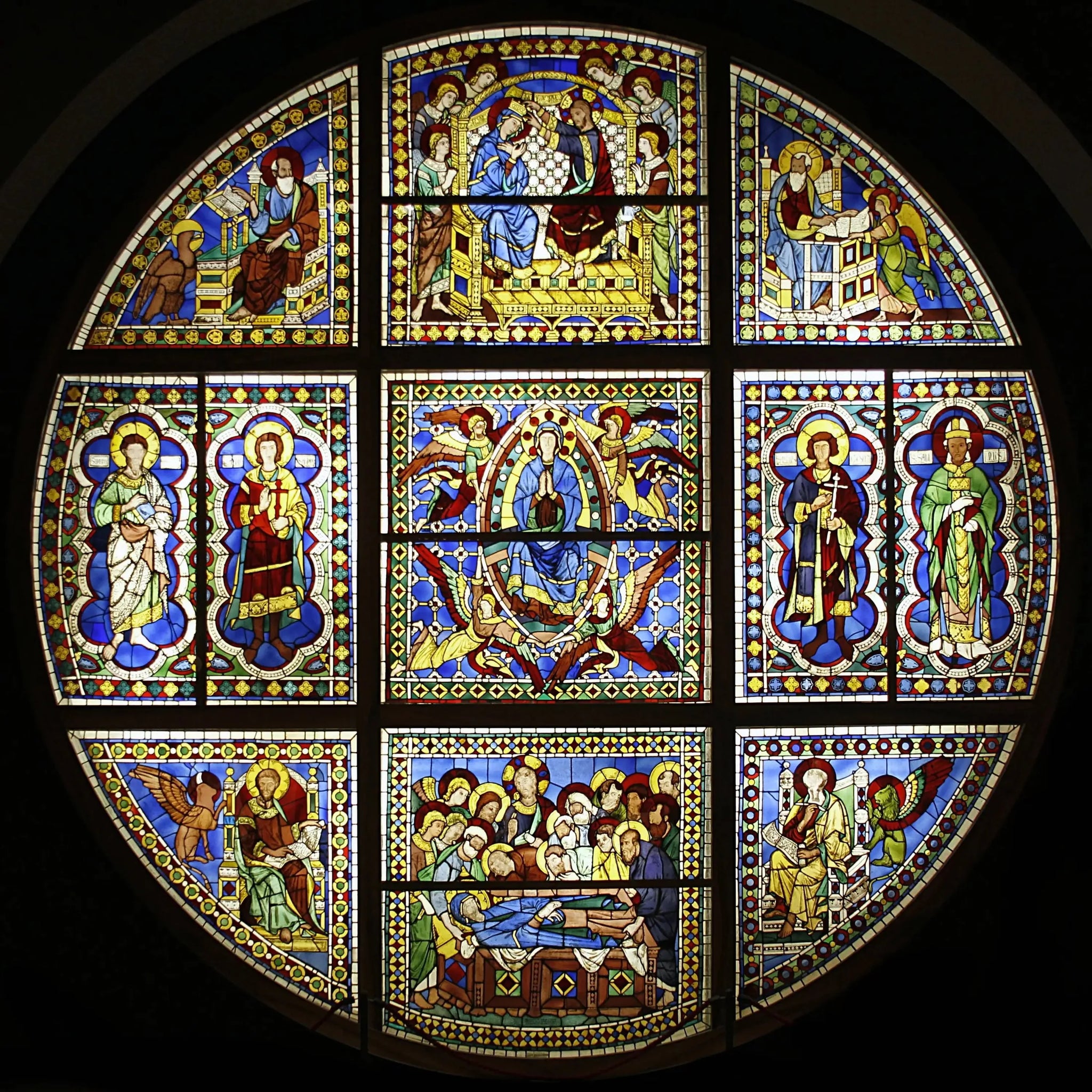 Vitrail du Duomo de Sienne - Duccio di Buoninsegna image 1 reproduction artisanale de tableau
