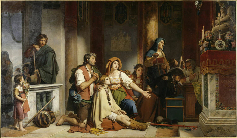 Le Vœu à la Madone - Jean Victor Schnetz