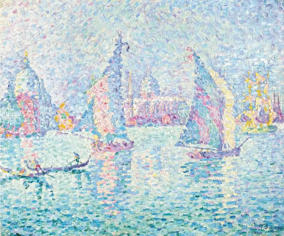Voiles Dans la Brume. Canal de la Giudecca - Paul Signac image 1 tableau peint à l’huile sur toile