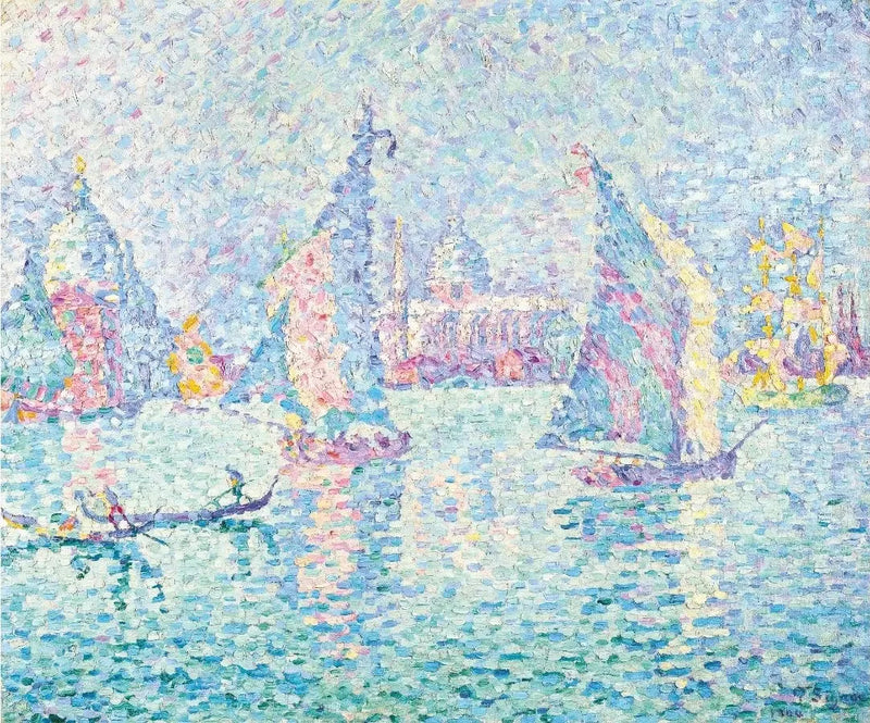 Voiles Dans la Brume. Canal de la Giudecca - Paul Signac