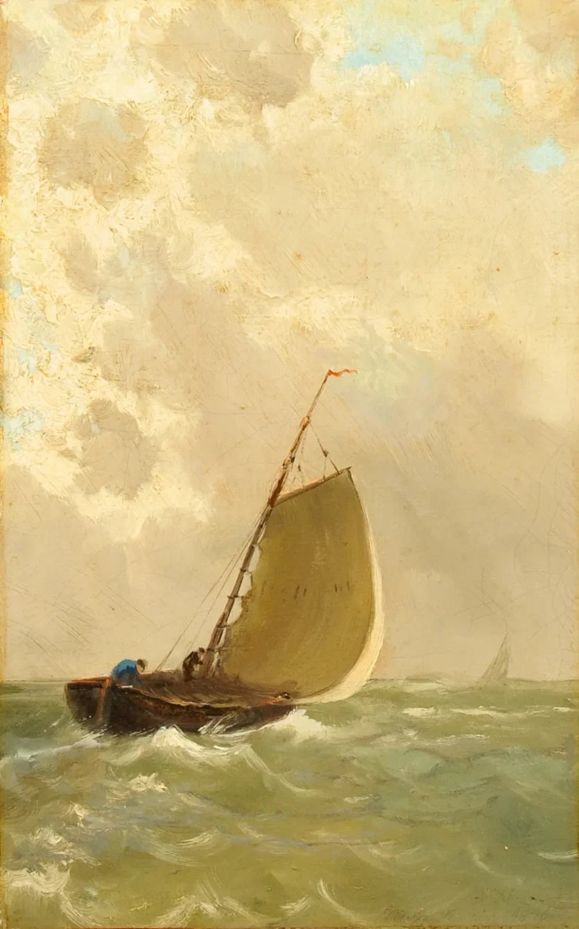 Voilier par mauvaise mer. - Michael Peter Ancher
