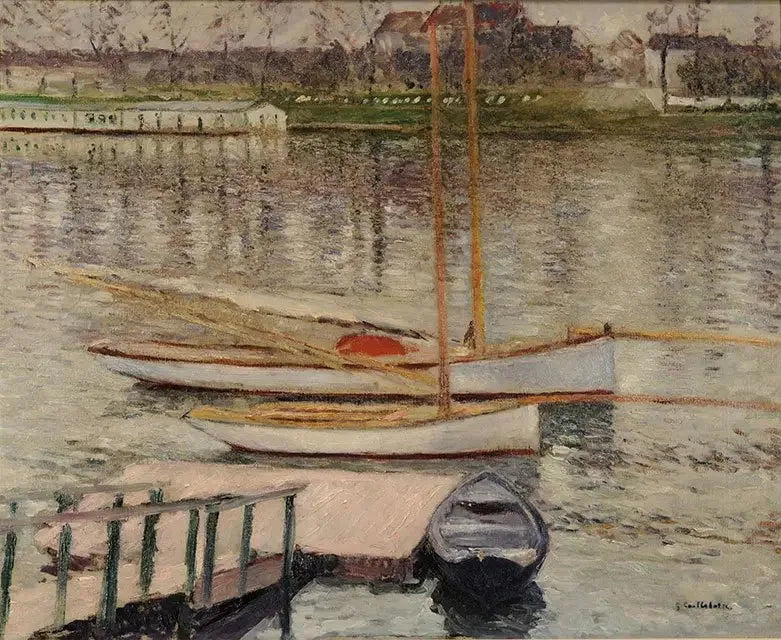 Voiliers au mouillage sur la Seine, à Argenteuil - Gustave Caillebotte