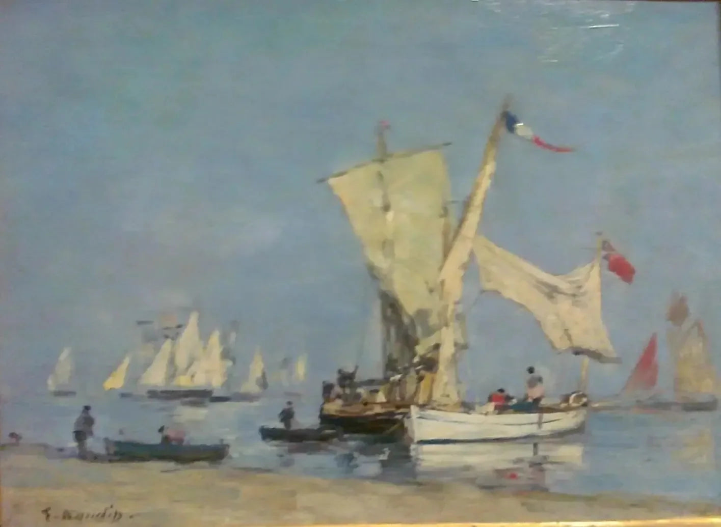Voiliers - Eugène Boudin image 1 reproduction de peinture à l’huile