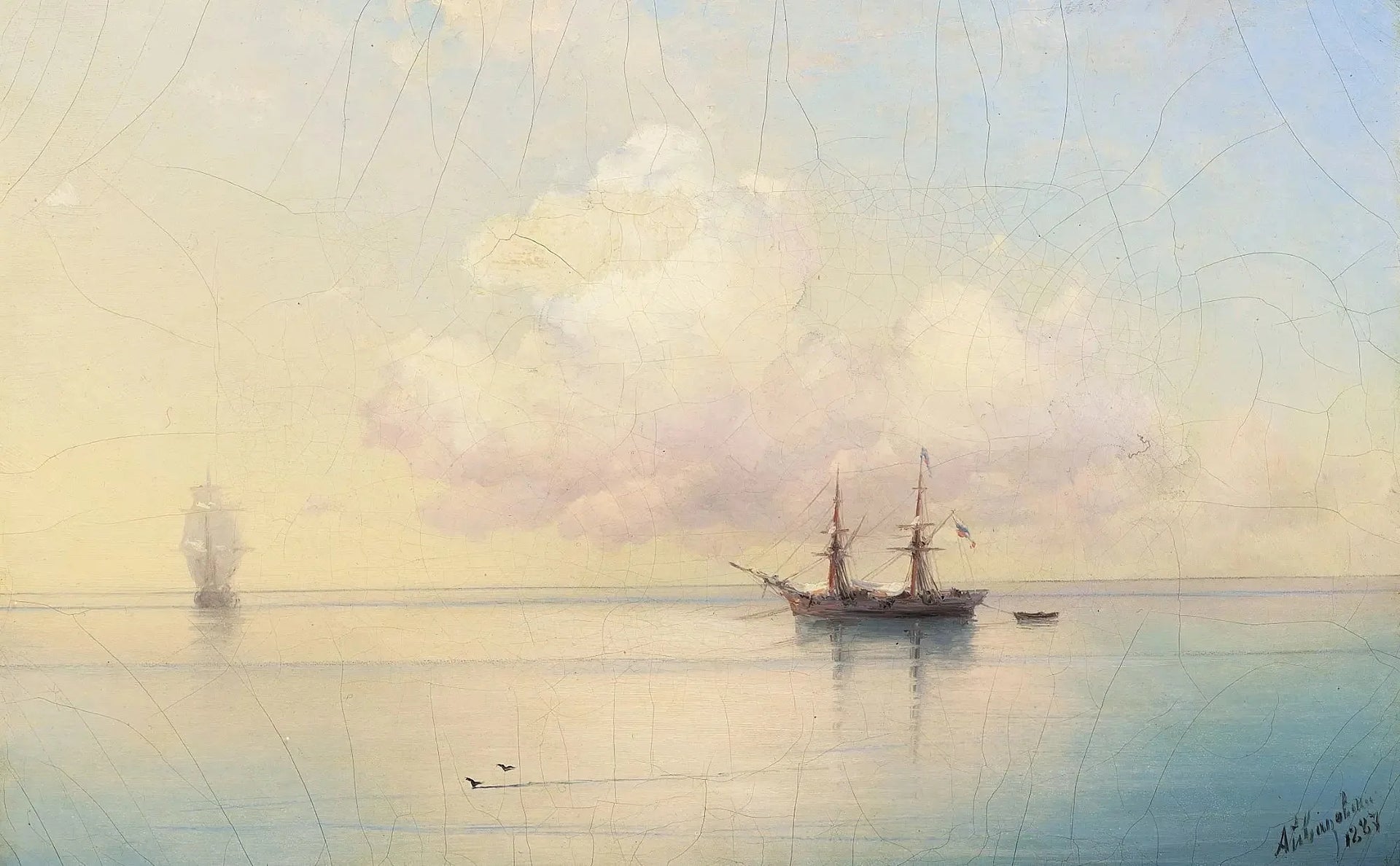 Voiliers par temps calme. - Ivan Aïvazovski image 1 copie de tableau peinte à la main