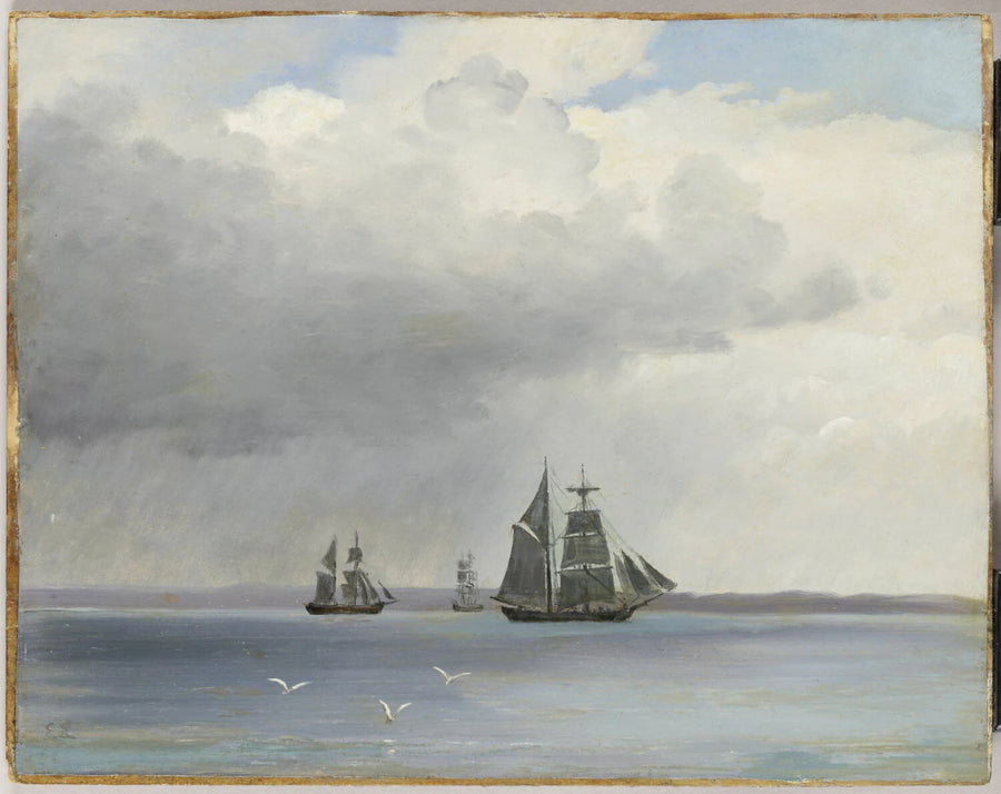 Voiliers sur la mer au large de l'île de Hven (Suède), dans le Sund - Emmanuel Larsen