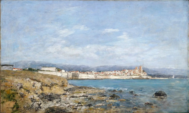 Voir d'Antibes au coucher du soleil - Eugène Boudin