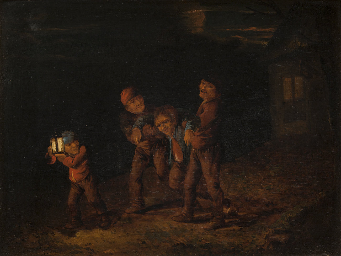 Voir le foyer de l'ivrogne - Adriaen Brouwer image 1 reproduction artisanale de tableau