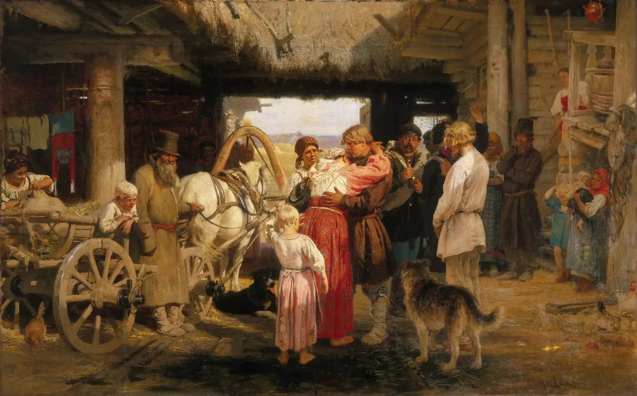 Voir partir la recrue - Ilya Repin image 1 copie de tableau peinte à la main