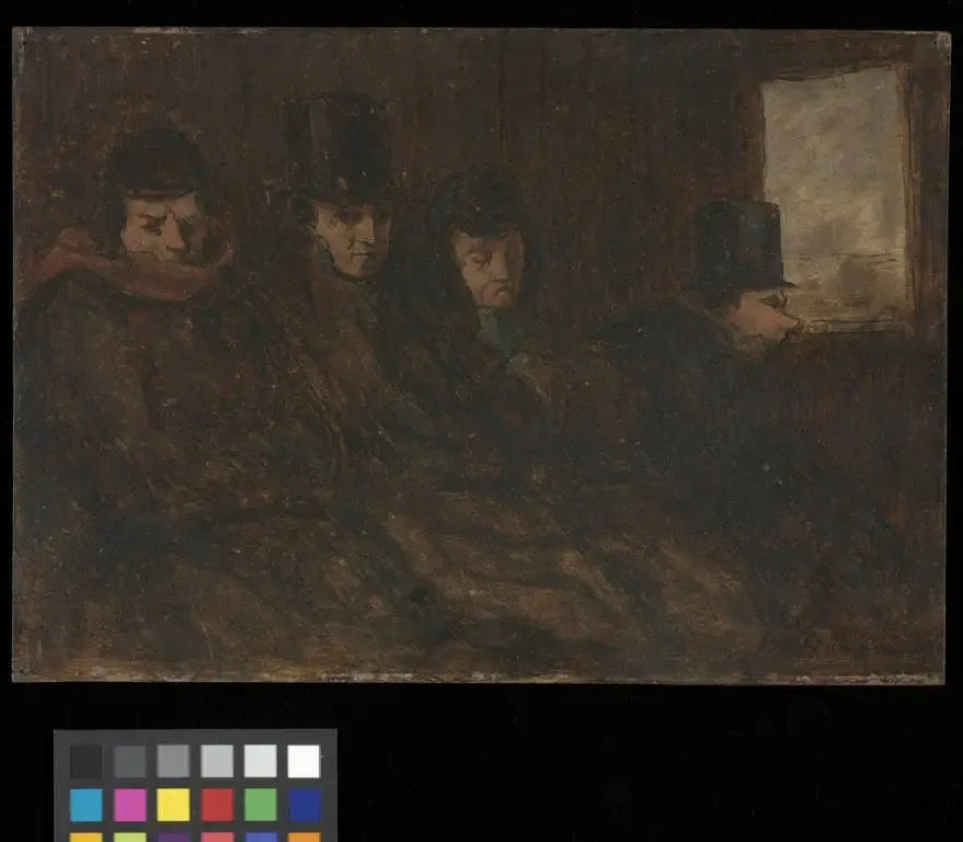 Voiture de deuxième classe - Honoré Daumier image 1 reproduction de peinture à l’huile